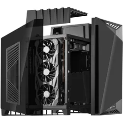 Silverstone Lucid LD03-AF (Mini-DTX), PC Gehäuse, Schwarz