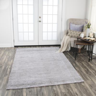 Alora Decor Demure Solid Grey/Ivory Hand-tufted Wool Blend Rug