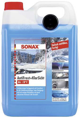 Sonax AntiFrost + KlarSicht 134500 Scheiben-Frostschutz Scheibenwaschanlage 5l