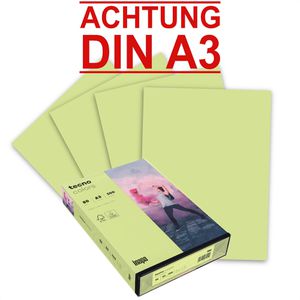 Inapa Kopierpapier tecno colors, 2100011440, A3, 80g/qm, leuchtgrün, 500 Blatt