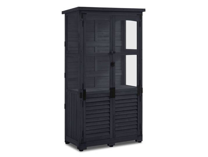 M MCombo Armoire de jardin en bois Résistant aux intempéries abri de jardin extérieur pour terrasse balcon 0120DGY