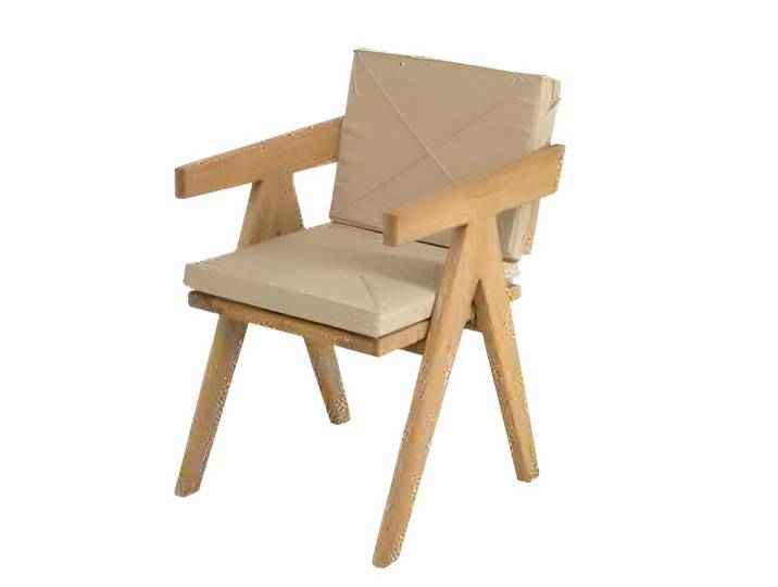 JVmoebel Esszimmerstuhl JVMoebel Massivholz-Stuhl in Beige – Elegantes Design für Ihr Zuhause, Made in Europa