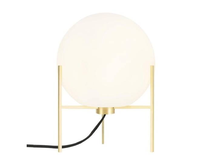 Lampe tripode métal/verre H29cm