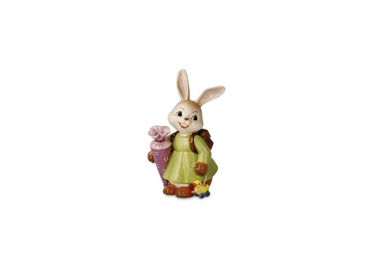 Osterhase GOEBEL Hasenmädchen erster Schultag , bunt, B:6,5cm H:12cm T:7,5cm, Steingut, Dekofiguren, Osterhase