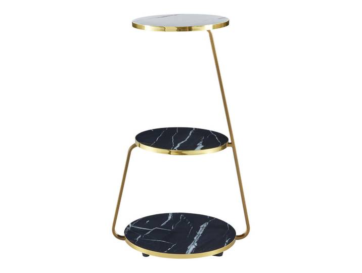 [en.casa] Beistelltisch Sipoo, Schwarz, Holzwerkstoff, 46x74x37 cm, Wohnzimmer, Wohnzimmertische, Beistelltisch