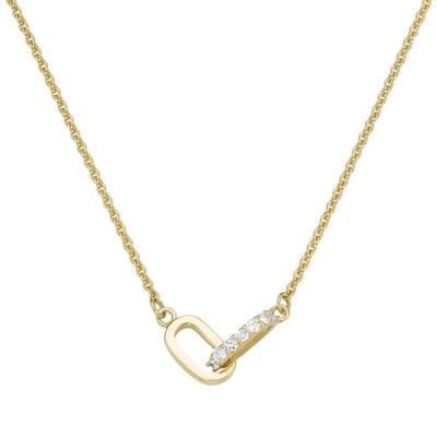 Collier LUIGI MERANO "Mittelteil mit Brillanten, Gold 585", gold, Halsketten, Damen, 45cm, Gelbgold 585, Collier