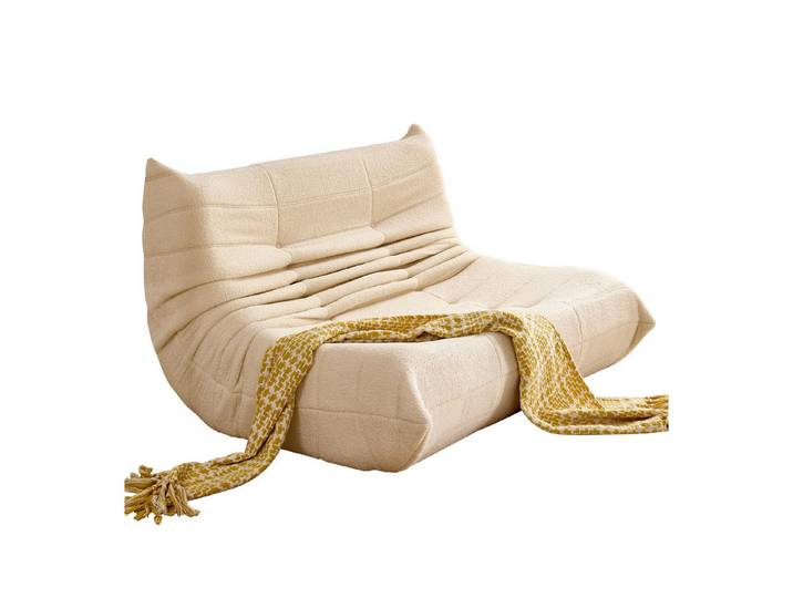 OKWISH Sofa Wohnzimmer Sofa, Loungesof, Teddy-Samt Sofa für maximalen Komfort - Hochwertiger Stoff 1 Teile, Ergonomische Unterstützung - Ideal für Wohnzimmer