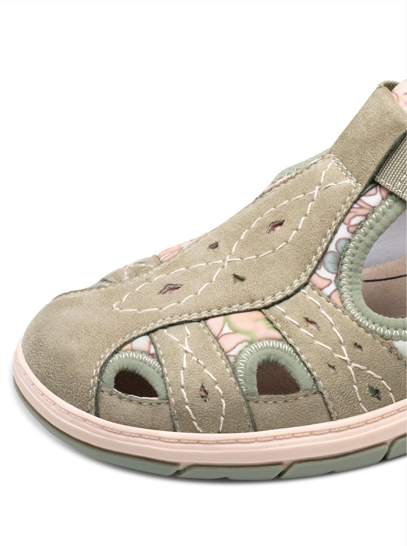 Klettschuh JANA, Damen, Gr. 37, beige (schlamm), Lederimitat, Textil, Schuhe Klettschuh schlamm 37