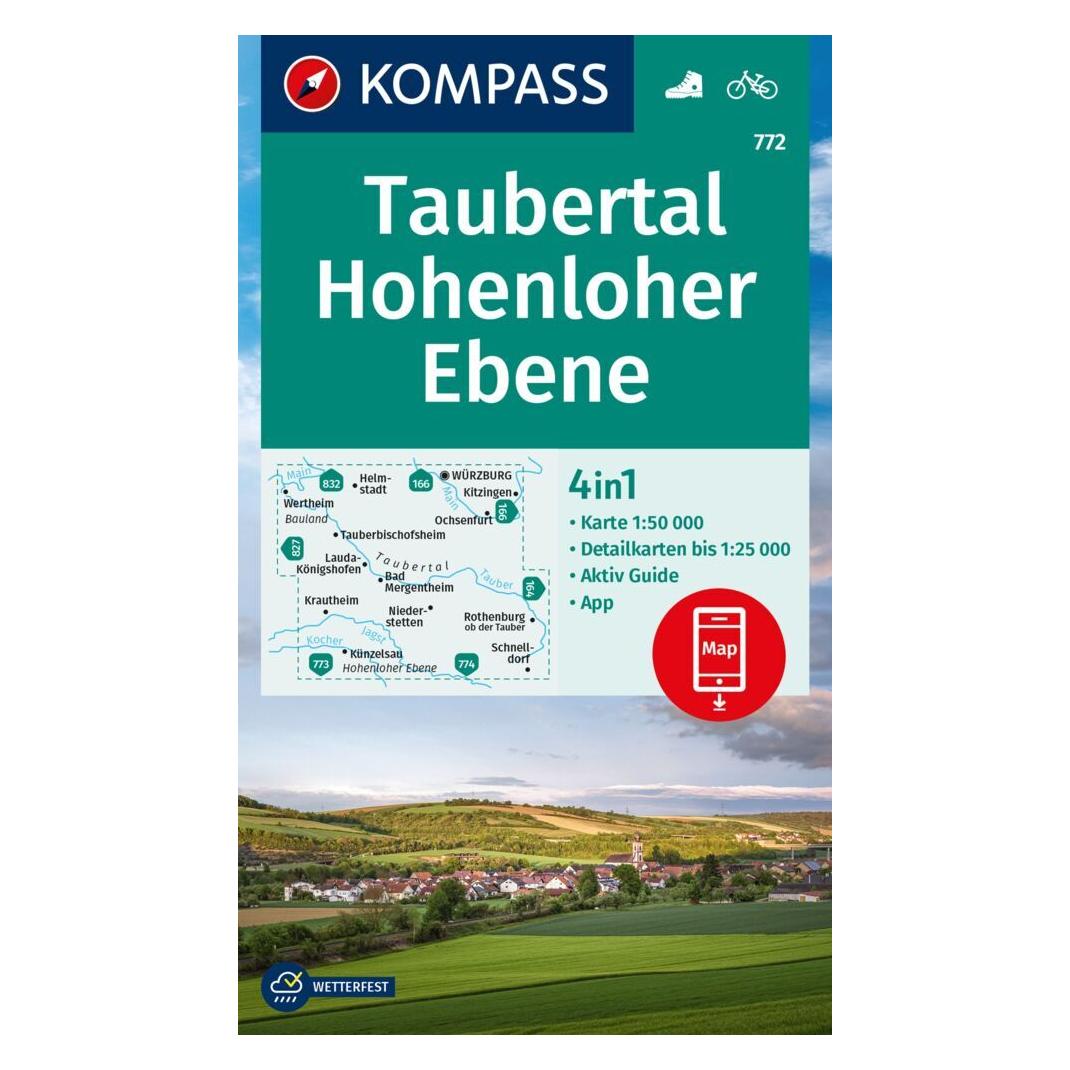 Kompass Wanderkarte 772 Taubertal, Hohenloher Ebene 1:50.000 (35769134)