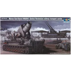Trumpeter Mörser Karl Gerät 040/041 auf Eisenbahn-Transport-Trailer