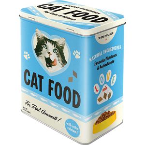 Nostalgic-Art Vorratsdose Cat Food Love Mix L, aus Metall, 3 Liter, mit Motiv