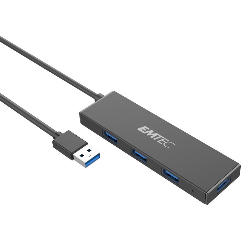 EMTEC USB-Hub T620A Type-A Classic 4-fach schwarz ECHUBT620A
