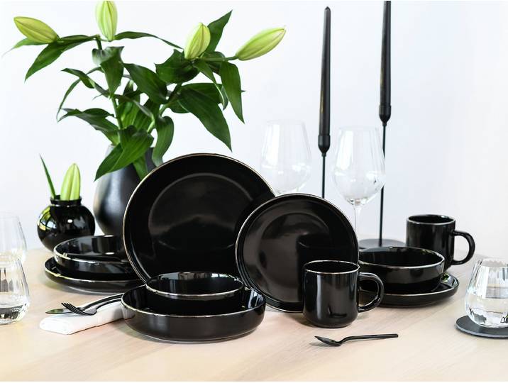 Kombiservice Nordic Festive 10er-Set Schwarz/Schwarz