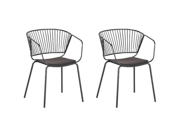 METALLSTUHL 2er-Set Schwarz Rigby