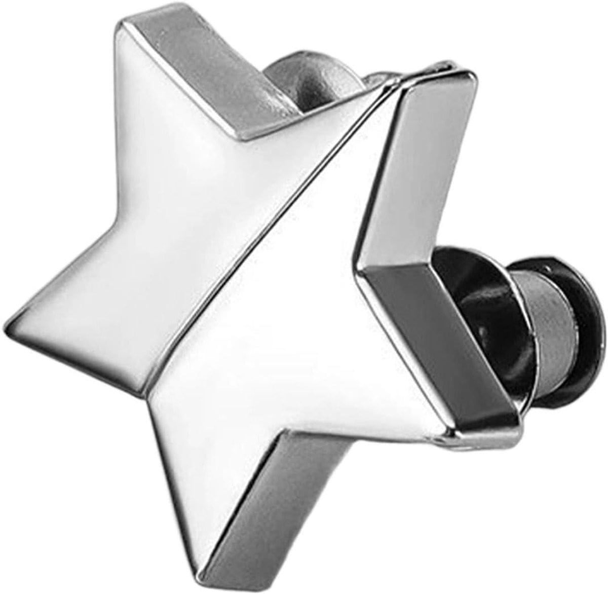 Magnetische Gordijnhouders in zilver met stervormig design, 5 cm breed