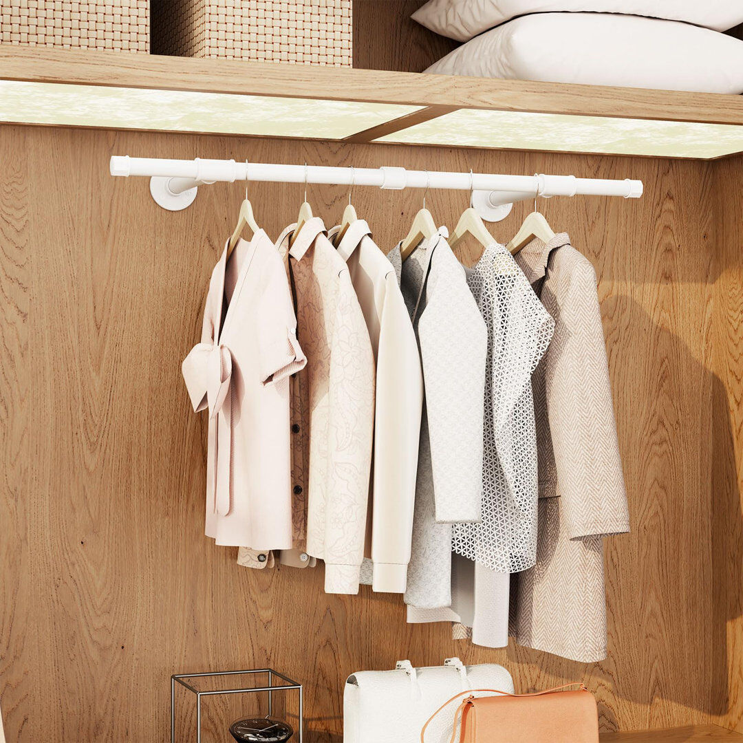 Borough Wharf 93.5 cm Wall Mounted Clothes Rack White