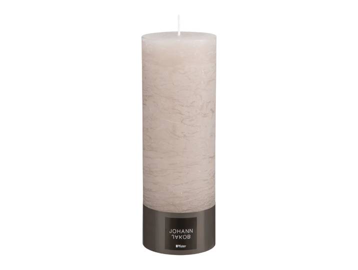 Zylinderkerze Adagio, Johann Jakob, taupe, Wachs