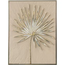 Gemälde GOLDEN LEAF (BHT 60x80x3,50 cm) - beige - BHT 60x80x3,50 cm
