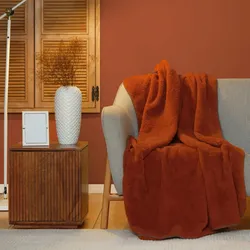 Karaca Home Faye Terracotta Wurfdecke 115x160 cm