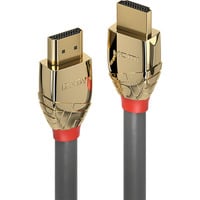 Standard HDMI Kabel, Gold Line grau, 15m