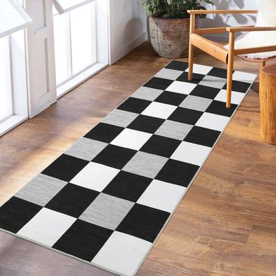 Garvee Soft Modern Checkered Checkerboard Area Rug