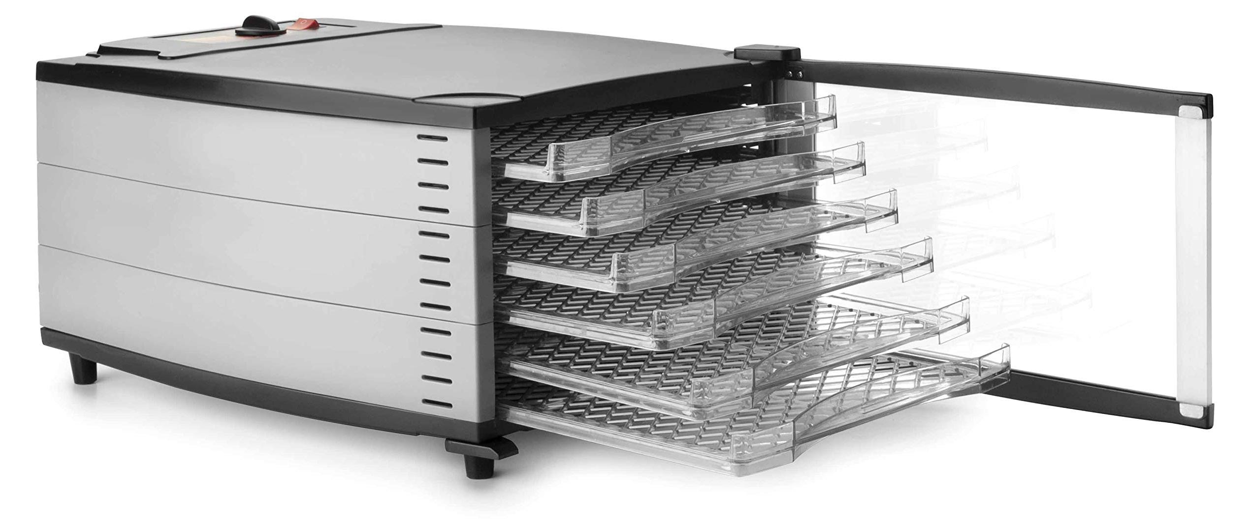 Lebensmitteltrockner 800 W, 5 Tabletts, BPA-frei, 30x30x10 cm