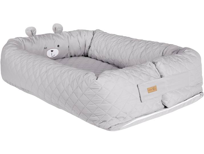 Kuschelnest ROBA Babylounge, roba style, Sammy, grau , grau (silbergrau), Obermaterial: 100% Polyester. Füllung: 100% Polyester, Bettnestchen, Kuschelnest, 3in1