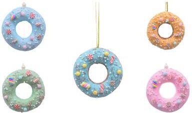 IH Casa Decor Doughnut Ornament - Set of 10 - Multi