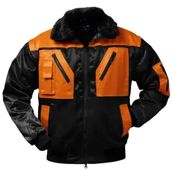 Classik-Pilotenjacken 4in1 "OSLO" schwarz/orange - XXL - schwarz