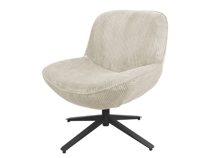 Fauteuil pivotant NEEBO Gris Velours côtelé Lola 66 x 78 x 70cm