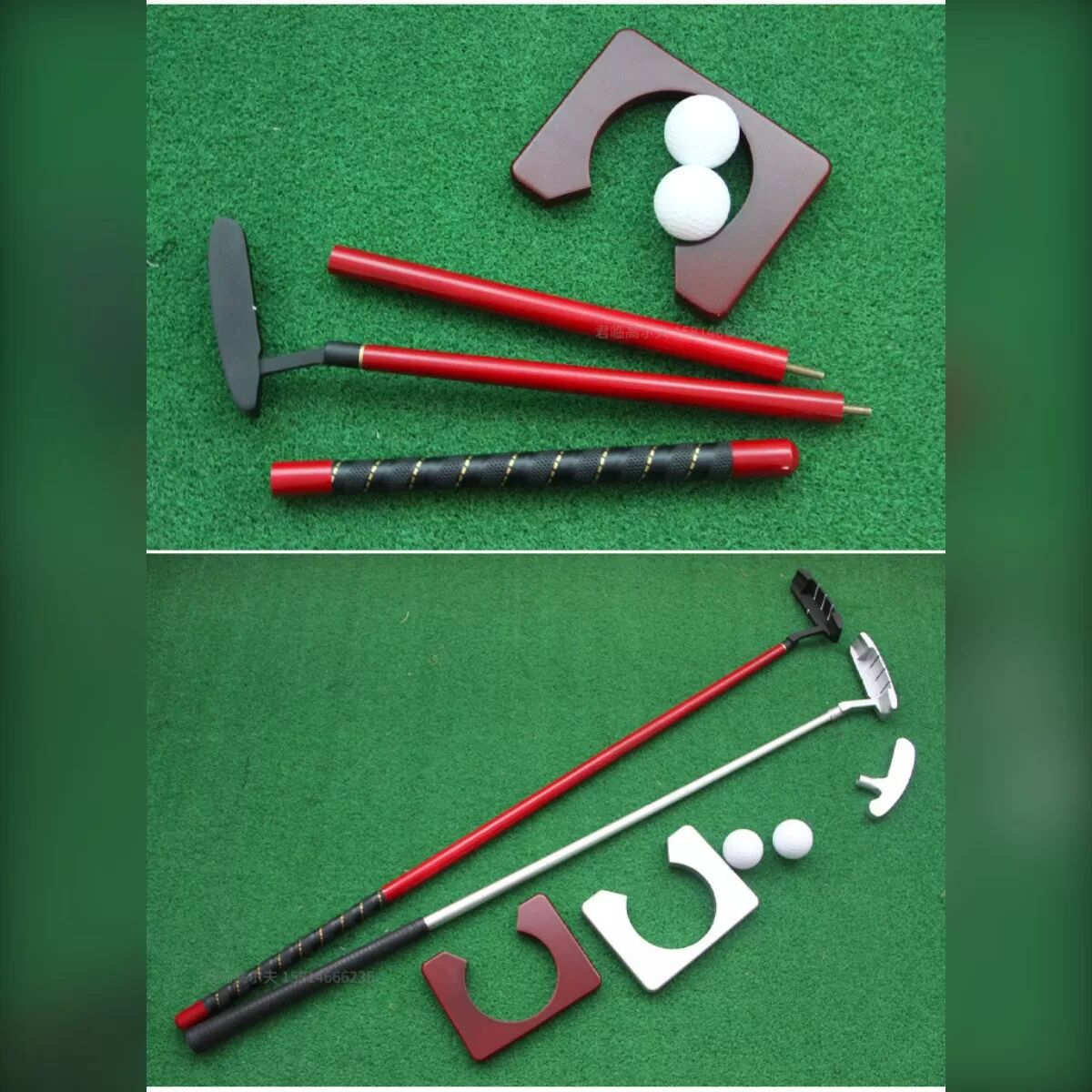 INF Tragbares Golf-Putting-Set – Dreiteiliges, abnehmbares Design für Reisen