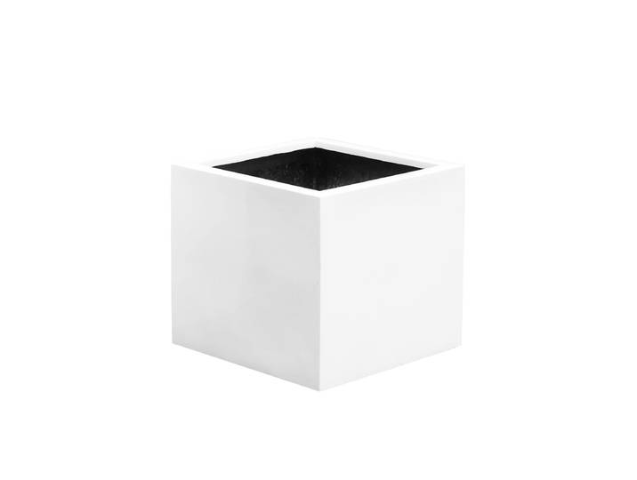 Hochwertiger In-/Outdoor Blumentopf „Essential Jumbo XL“ Weiss Hochglanz 90 x 90 x Höhe 83 cm Pottery Pots