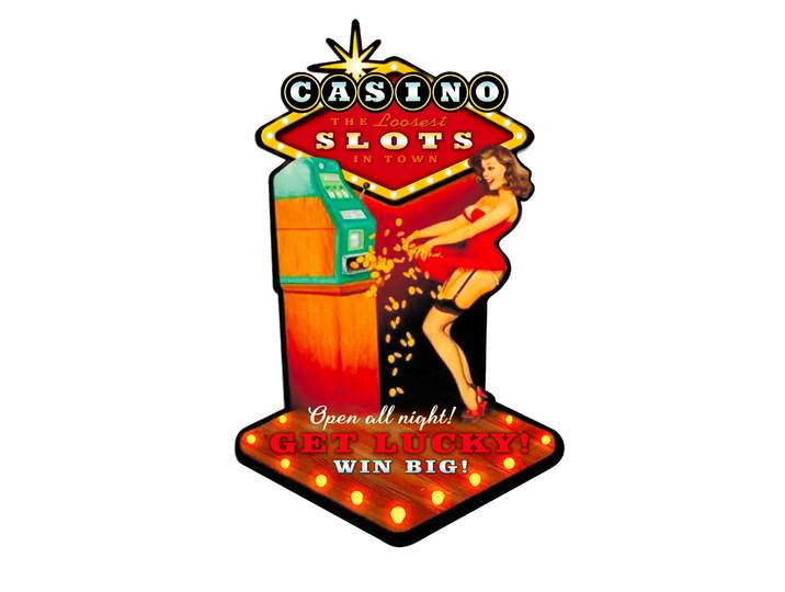 Plaque publicitaire Casino - Get Lucky!