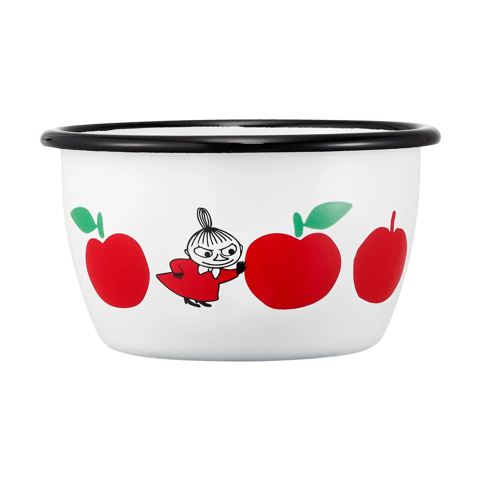 Muurla Moomin emailleschaal Joyfull Apples-röd 30 cl