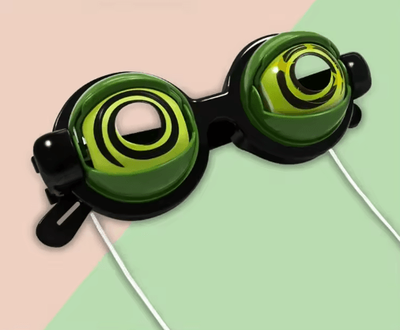 Inspire Picks Funny Novelty Glasses Toys Plastic Prank Glasses For Parties And Gifts green