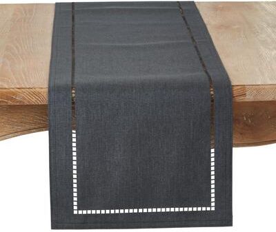 Saro Lifestyle Table Runner with Laser-cut Hemstitch