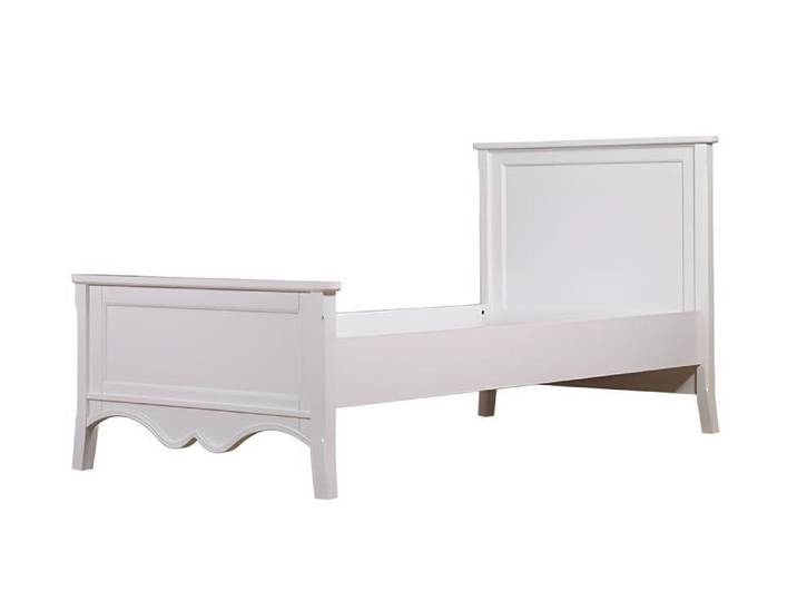 JVmoebel Holzbett Elegantes weißes Bett mit integriertem Stauraum Sofort (1-tlg., Bett), Made in Europe