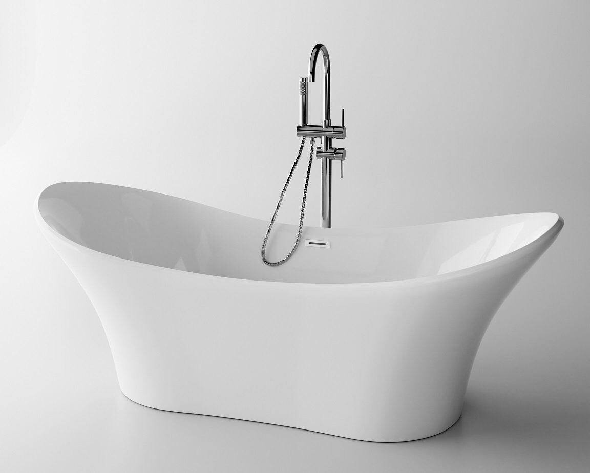 The North Bath Thor wanna wolnostojąca 180x80cm + Syfon Klik-klak 6518-1801