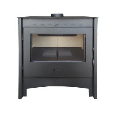 MAESTRO FERRETERO MF - Holzofen Lara 13,4 kW aus Stahl mit Panoramasicht, Vermiculite-Brennkammer und sauberer Keramikscheibe für hohe Effizienz und niedrige Emissionen