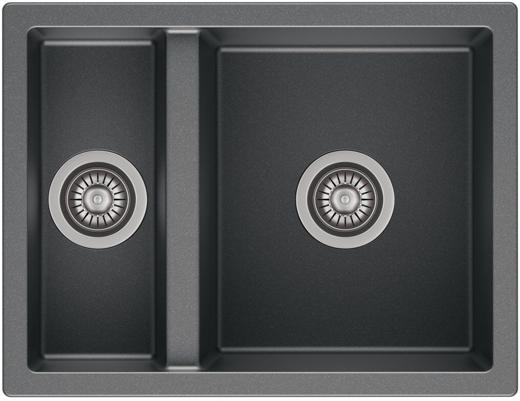 Reginox Toulon 1.5 GS - Modern compact 1.5 bowl granite sink Silver 600mm L