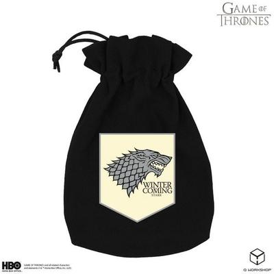 Pegasus QWO98192 - Game of Thrones, Stark, schwarz, Würfelbeutel, 16,5cm