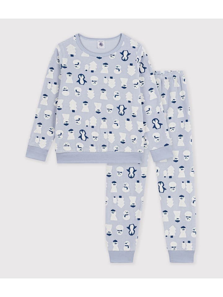 PETIT BATEAU Pyjama in Hellblau - 104