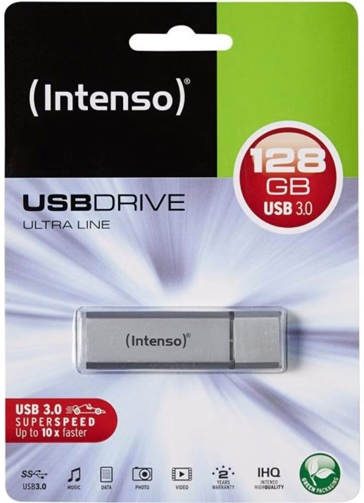 Intenso Memoria Usb 32 Ultra Line 128gb Aluminio Plata Talla Única Unisex