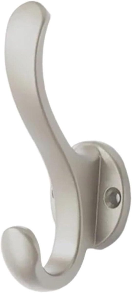 Set van 4 zilveren wandhaken met modern design voor kleding en ruimtebesparing