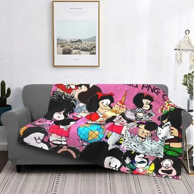 Uplift Picks Love Mafalda Soft Flannel Fleece Cartoon Throw Blanket 14 100x130 Cm