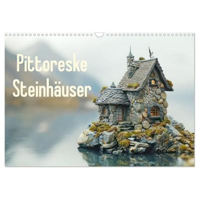 Pittoreske Steinhäuser (Wandkalender 2026 DIN A3 quer), CALVENDO Monatskalender