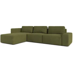 ECKSOFA L Form Arkleton Grün 360/180/93 cm Links Stil & Komfort