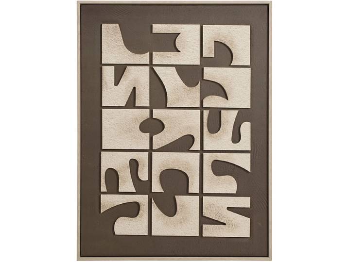Strukturierte Leinwand BRUNE 1 Stück mehrfarbig 80x60x2.9cm