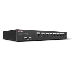 Lindy 39538 Tastatur/Video/Maus (KVM)-Switch Rack-Einbau Schwarz