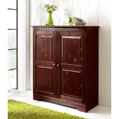 Kommode OTTO HOME "Cubrix", braun (dunkelbraun), B:86cm H:100cm T:35cm, Massivholz, Sideboards, Kommode, aus schönem massivem Kiefernholz, Höhe 100 cm